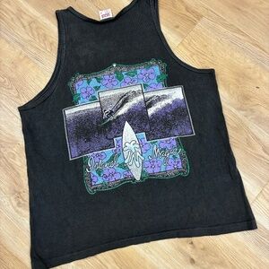 90s Anvil Island Magic Hawaii Graphic Tank Top Medium Single Stitch Made USA